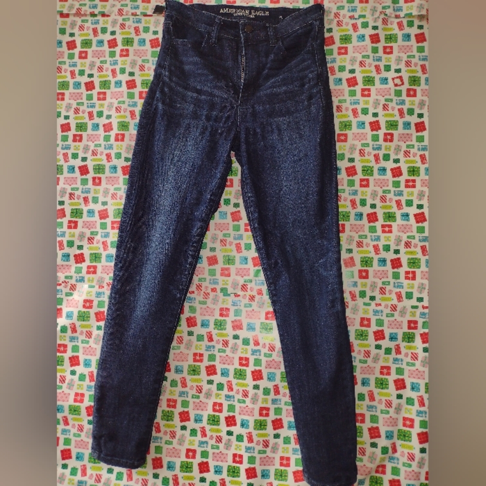 American Eagle Outfitters Women's Dark Blue Skinny Jeans